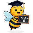 The Multiplication Bee mascot